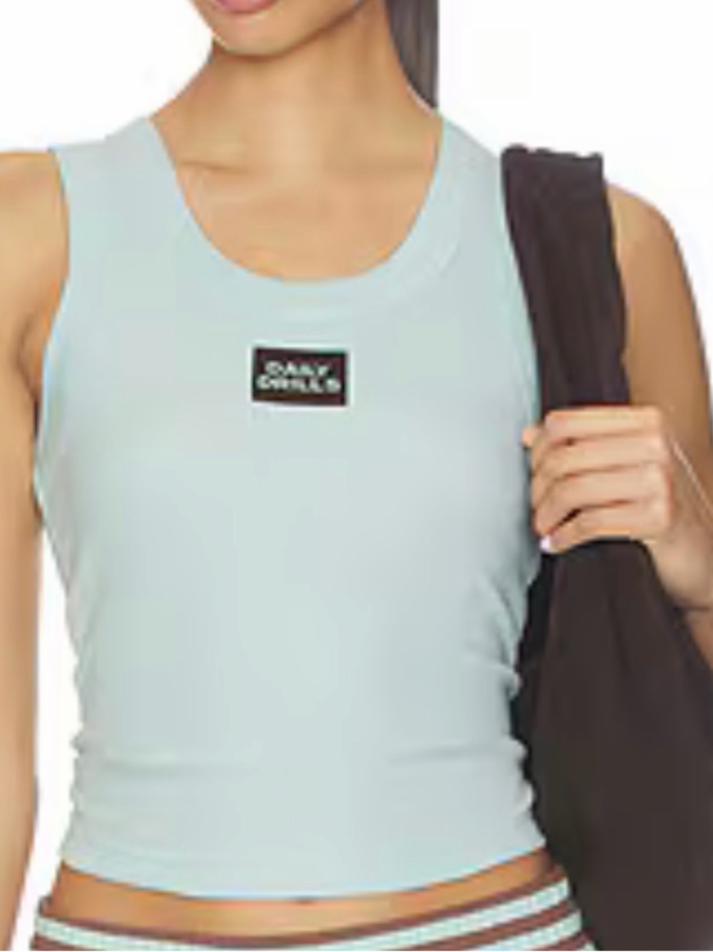 Daily drills Pale Blue Fitted Tank Top x Revolve